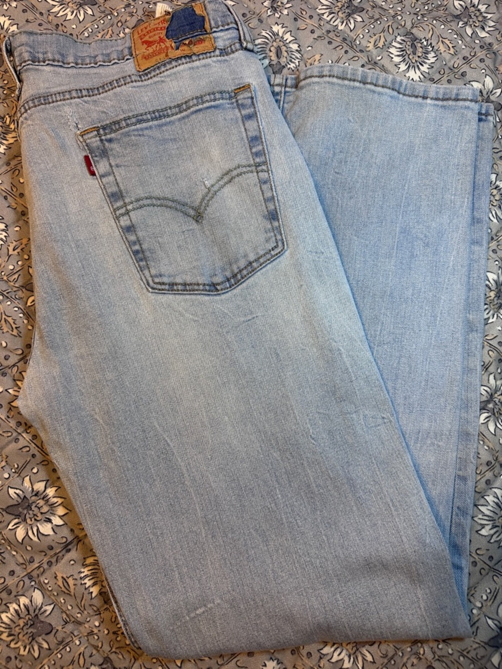 Levi's Light Blue Denim Straight Leg Jeans